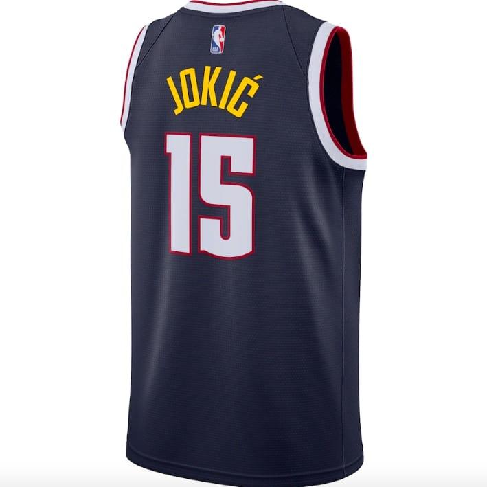 Баскетбольная джерси 2020-21 Denver Nuggets #15 Nikola Jokic Nike Icon Blue Jersey