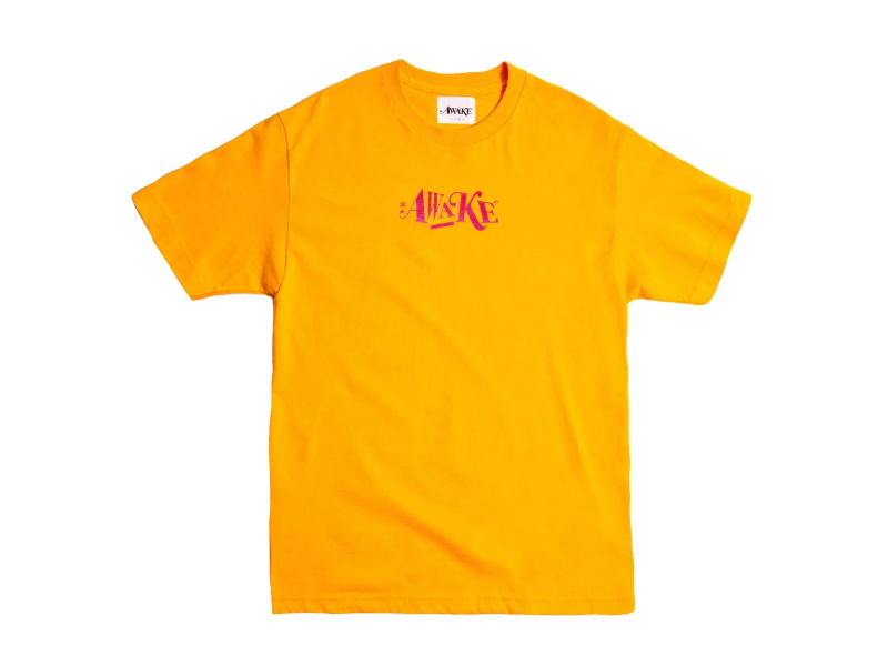 Футболка Awake Distorted Logo Tee Mustard