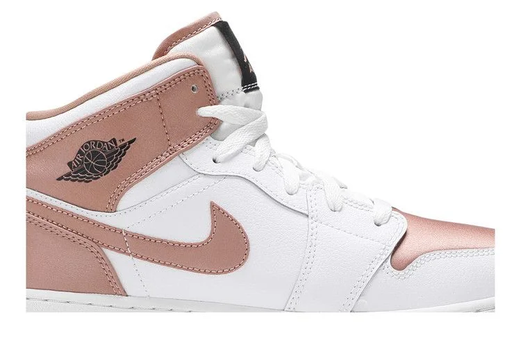 Кроссовки Air Jordan 1 Mid GS 'White Rose Gold'