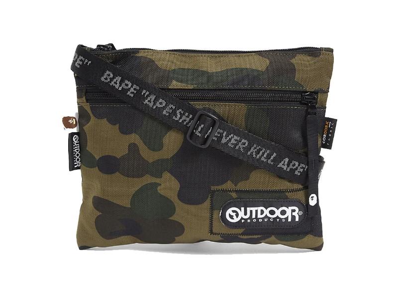 Сумка через плечо BAPE A Bathing Ape Bape x Outdoor Products 1st Camo Mini Shoulder Bag Green