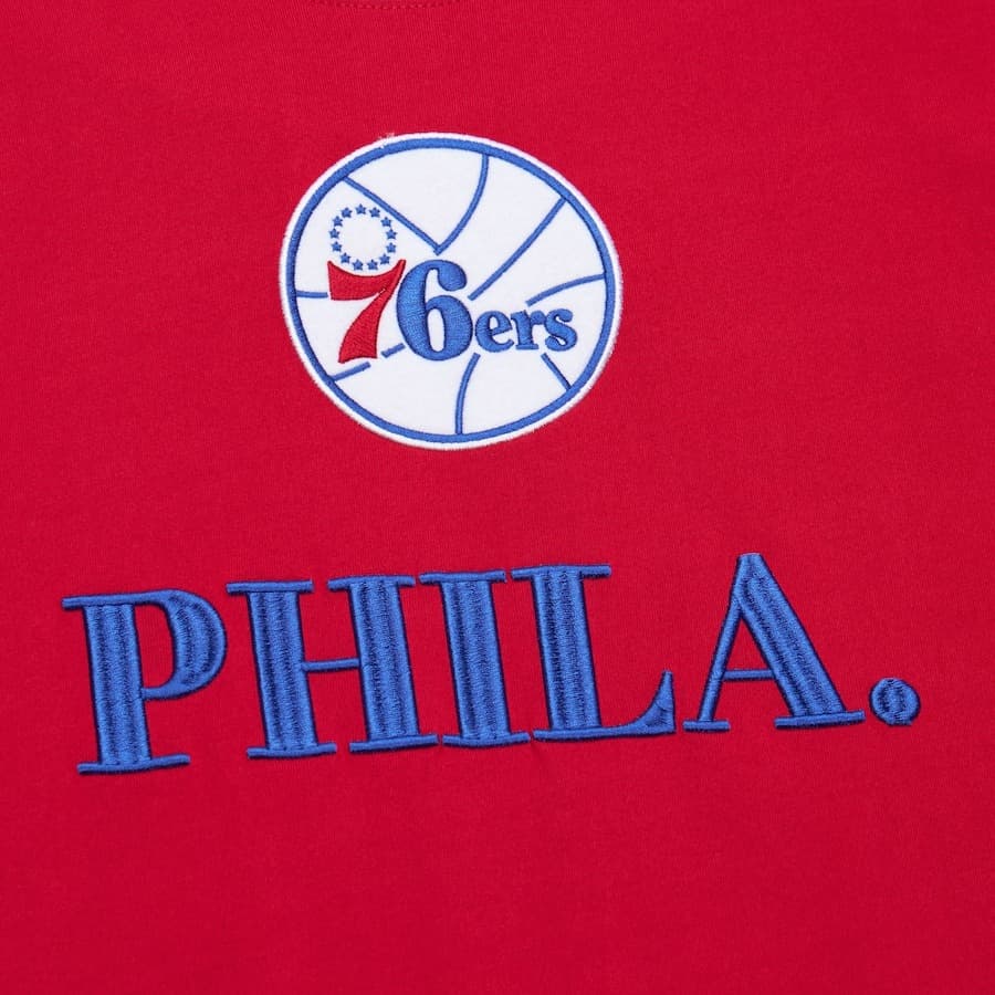 Футболка Mitchell & Ness Red Philadelphia 76ers Team OG 3.0 Vintage T-Shirt