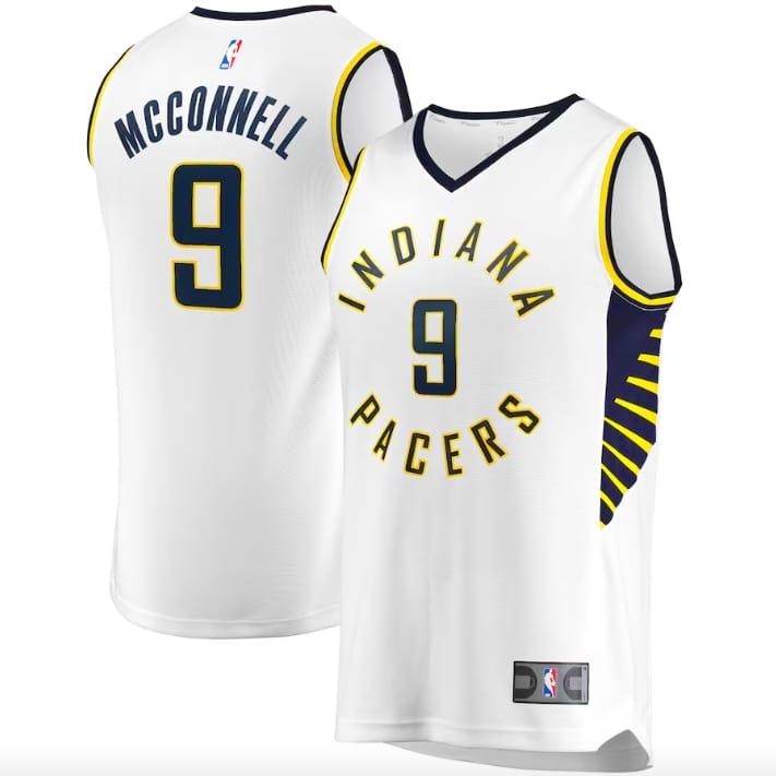 Баскетбольная джерси Indiana Pacers  #9 T.J. McConnell Fast Break Association White Jersey