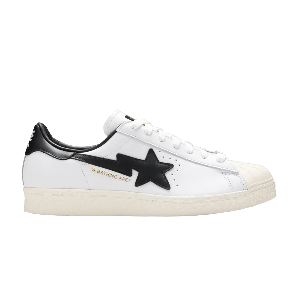Кроссовки BAPE x adidas Superstar 'White Black'