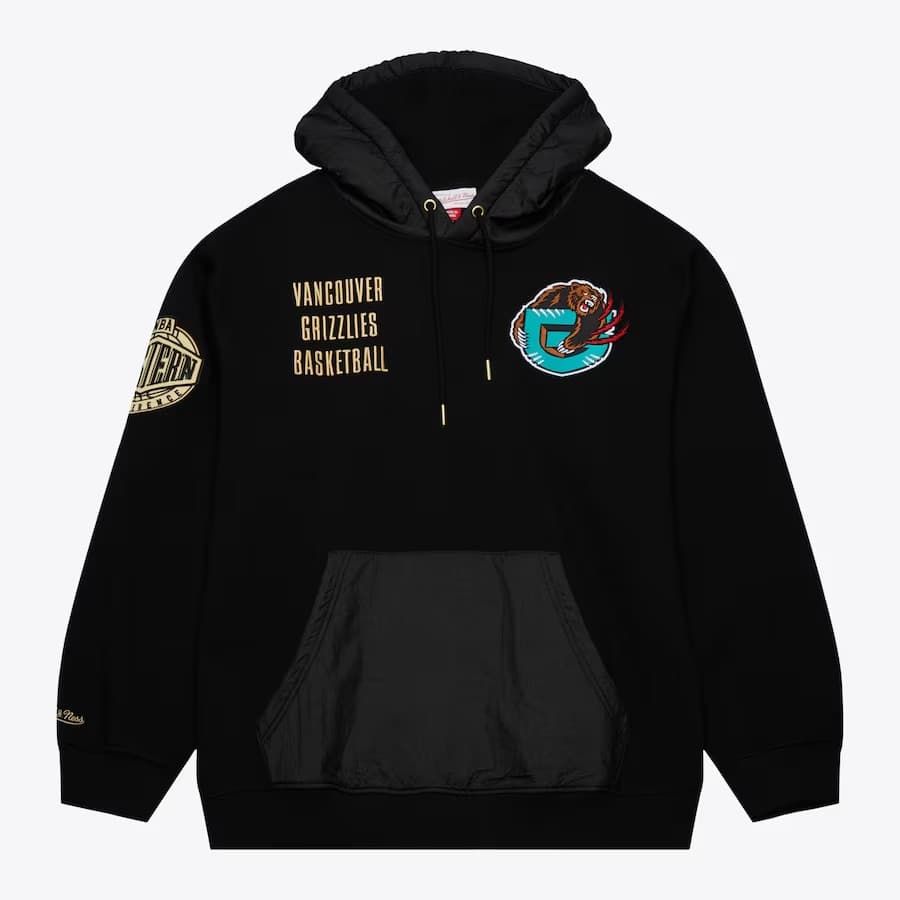 Худи Mitchell & Ness Black Vancouver Grizzlies Team OG 2.0 Vintage Logo Fleece Pullover Hoodie