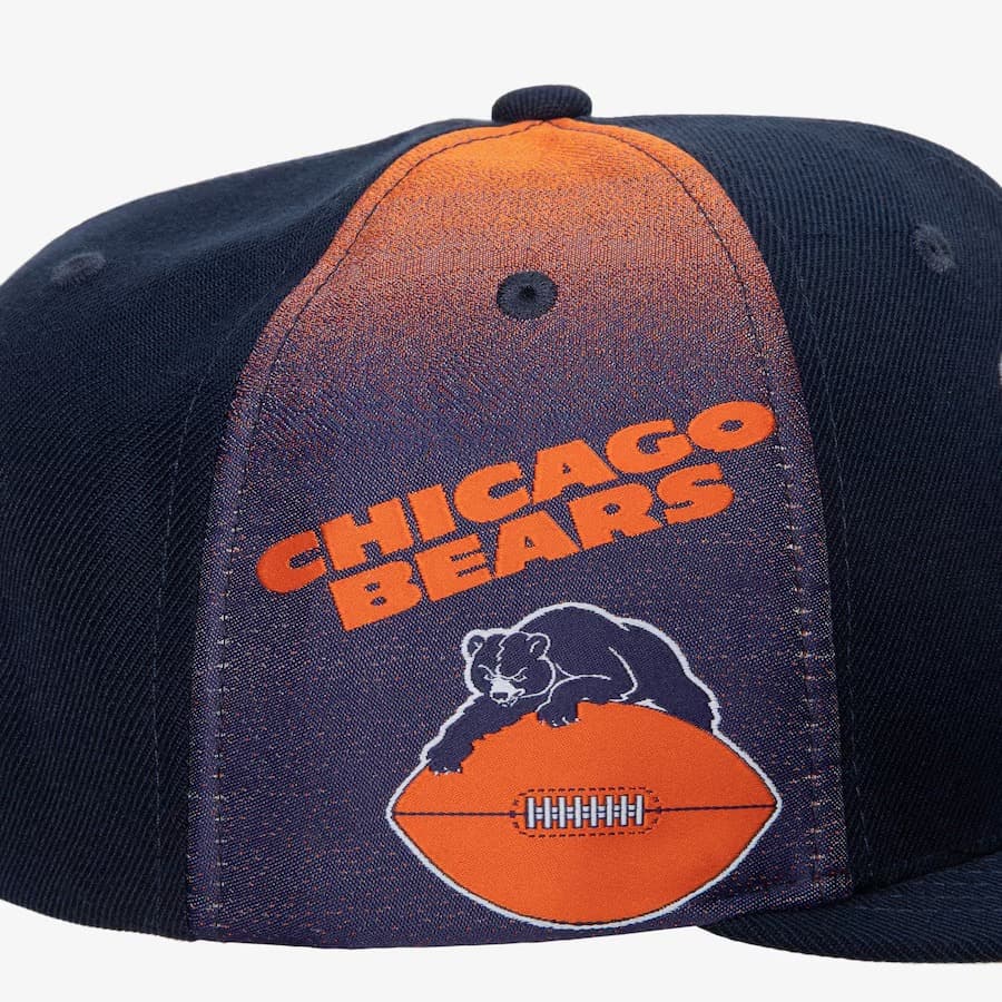 Бейсболка Mitchell & Ness Navy Chicago Bears Tapestry Snapback Hat