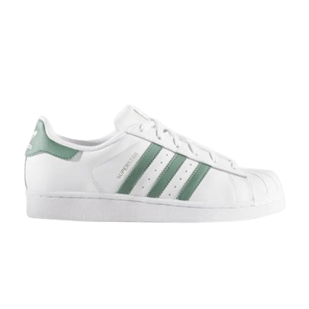 Krossovki-Adidas-Superstar-White-Trace-Green