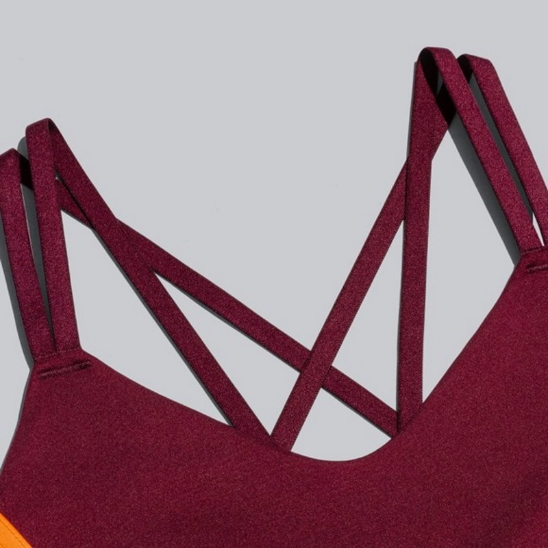 Спортивный топ adidas Ivy Park Strappy Cutout Bra Maroon/Amazon Red/Solar Orange