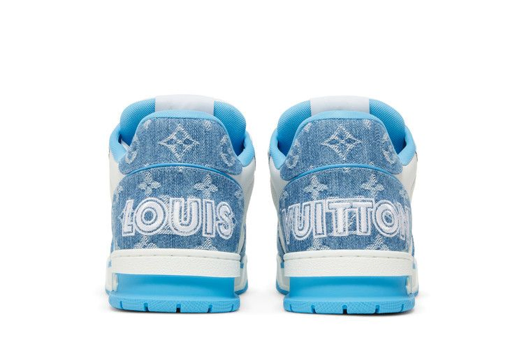 Кроссовки Louis Vuitton Trainer Low 'Velcro Strap - Light Blue Monogram Denim'