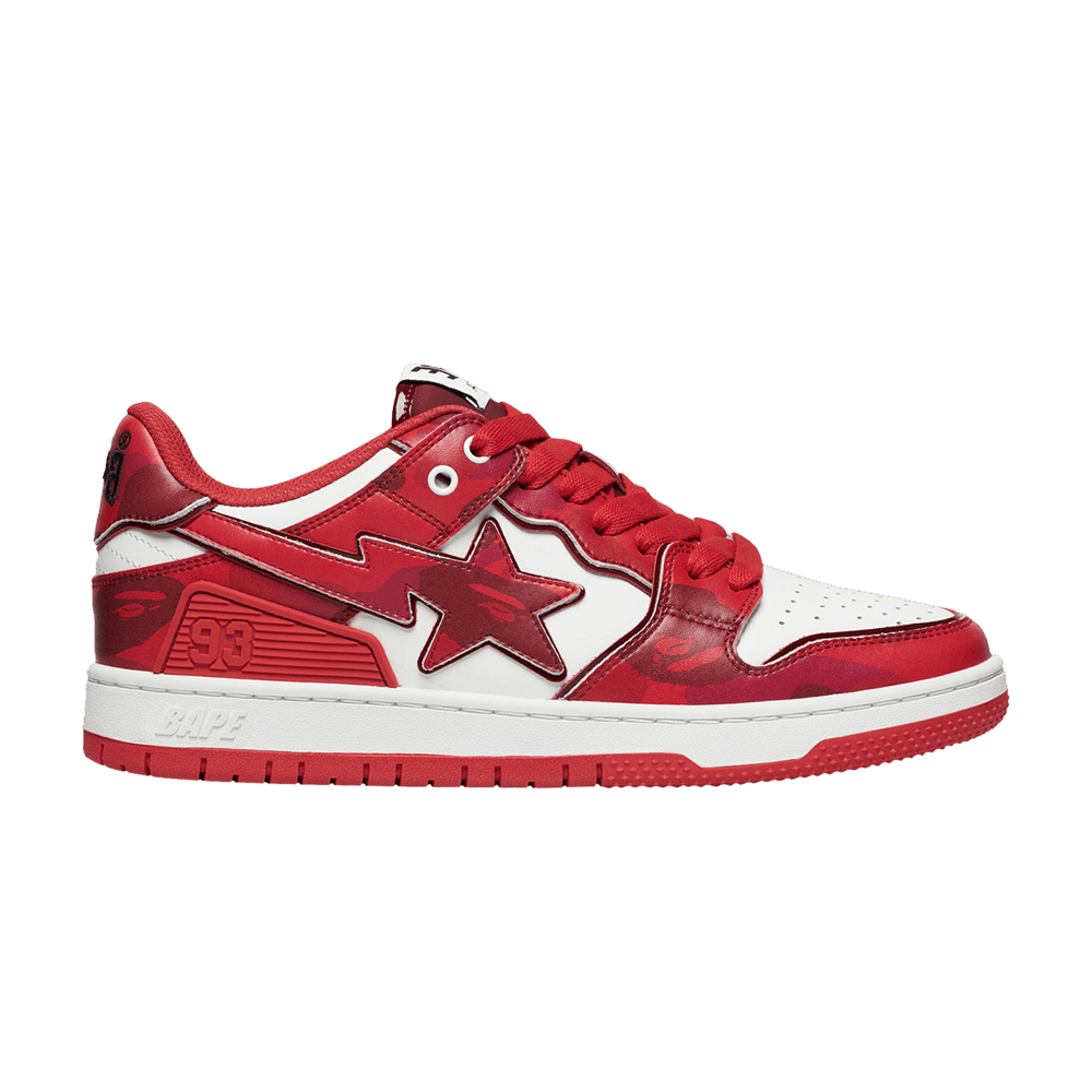 Кроссовки BAPE Wmns Sk8 Sta #1 'Color Camo Pack - Red'