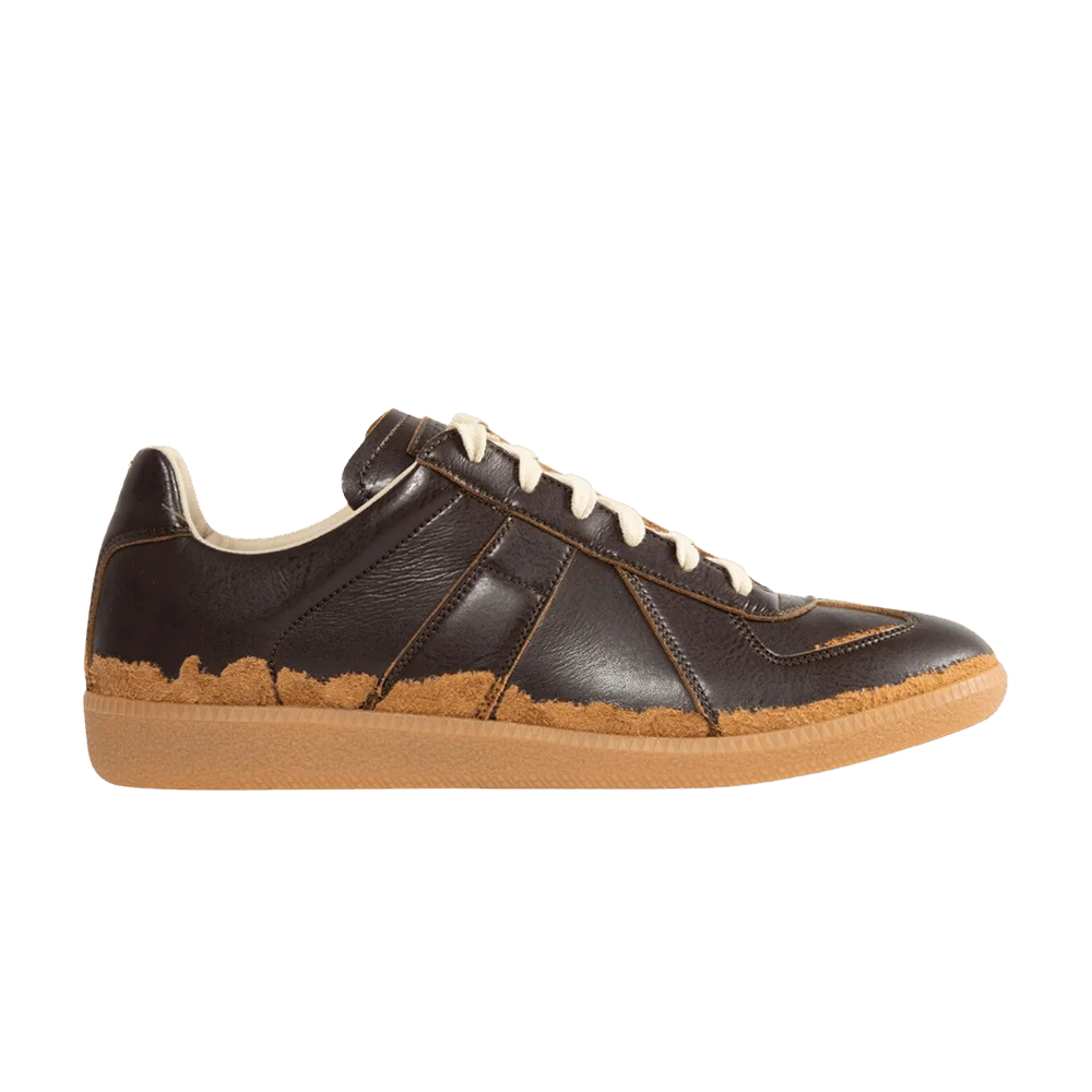 Krossovki-Maison-Margiela-Replica-Distressed-Dark-Brown-Camel
