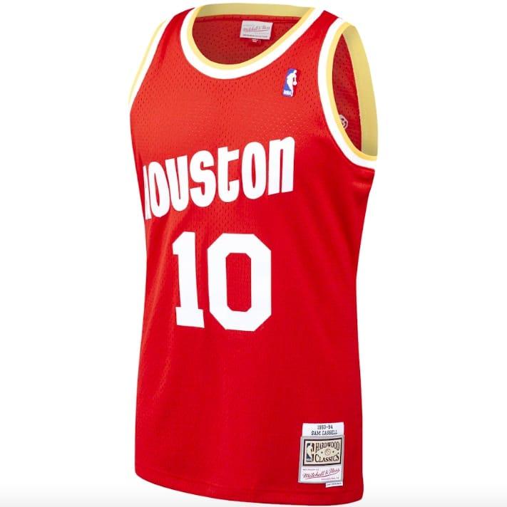Баскетбольная джерси 1993-94 Houston Rockets #10 Sam Cassell Mitchell & Ness Red Jersey