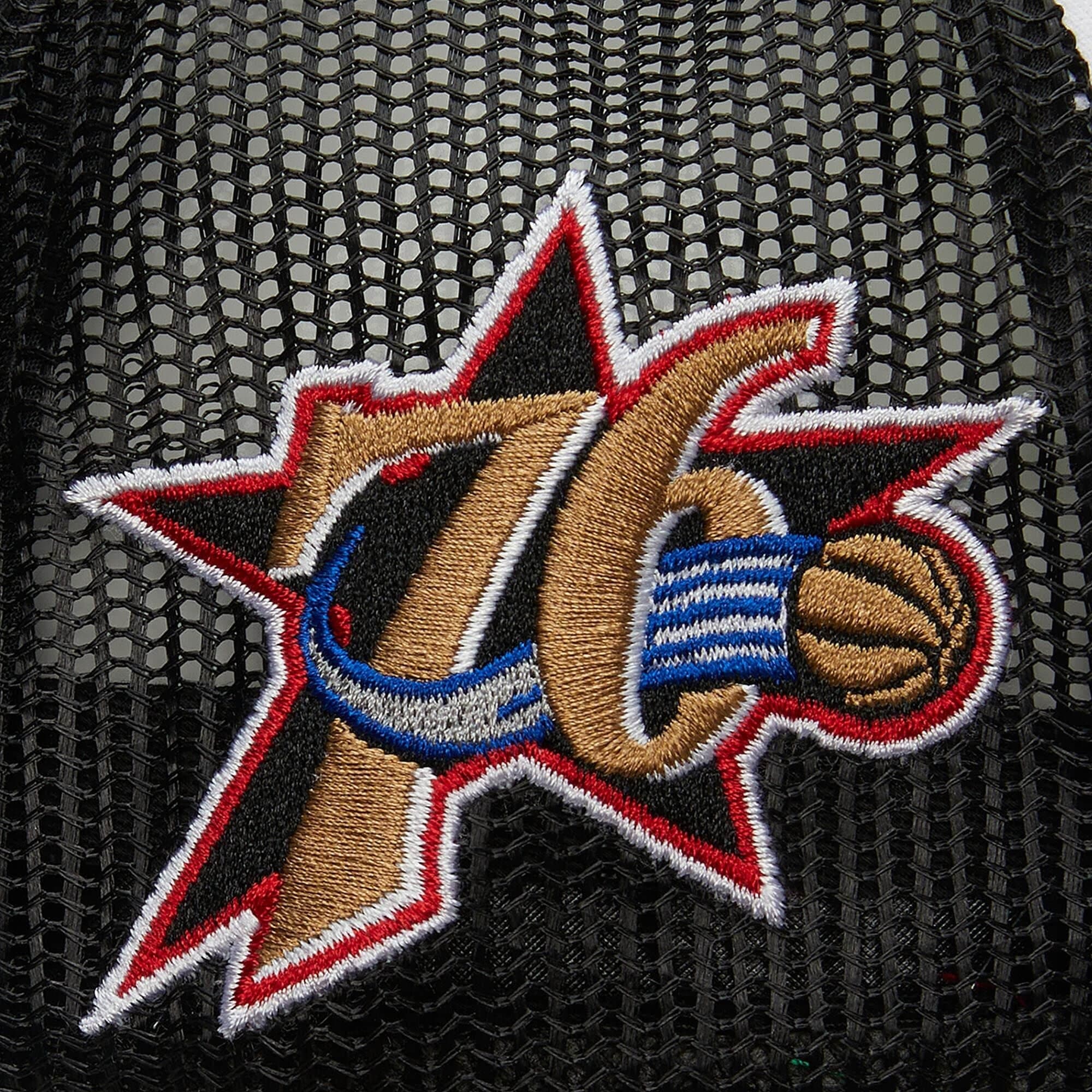 Бейсболка Mitchell & Ness Party Time Trucker Snapback HWC Philadelphia 76ers