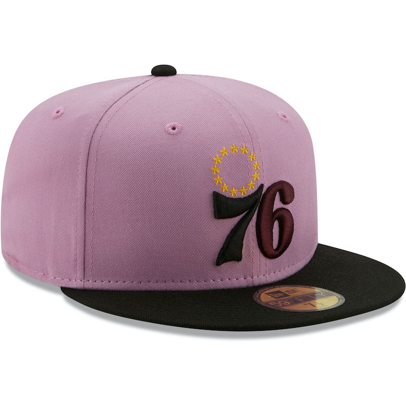 Кепка Men's New Era Lavender/Black Philadelphia 76ers Color Pack 59FIFTY Fitted Hat