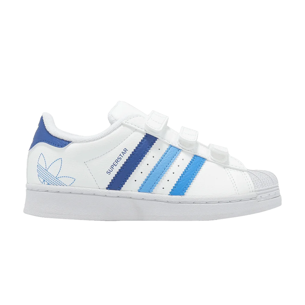 Кроссовки Adidas Superstar CF C 'White Royal Blue Burst'