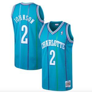 1992-93-Charlotte-Hornets-2-Larry-Johnson-Hardwood-Classics-Teal-Jersey-1-300x300