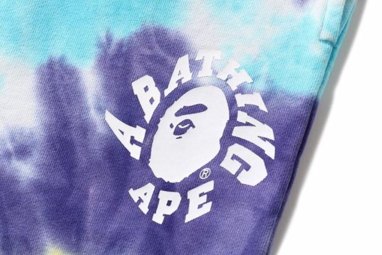 Спортивные шорты BAPE Tie Dye Sweat Shorts Multi