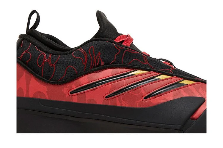 Krossovki-BAPE-x-adidas-Dame-9-Black-Scarlet-1