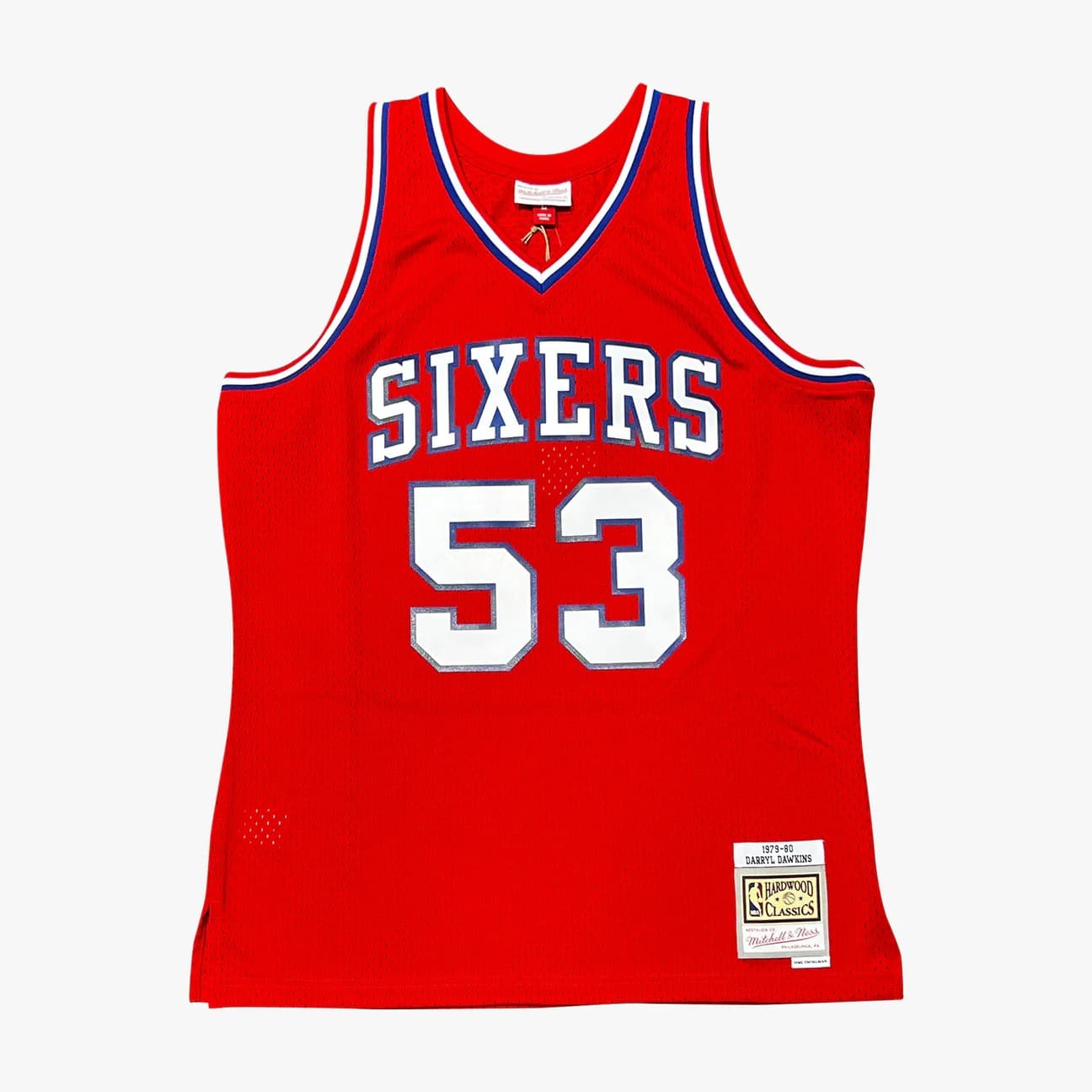1979-80-Philadelphia-76ers-Darryl-Dawkins-53-Swingman-Hardwood-Classics-Red-Jersey-6