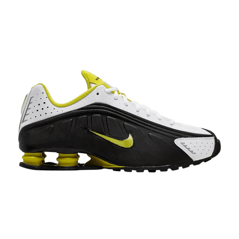 Krossovki-Nike-Shox-R4-Black-Dynamic-Yellow
