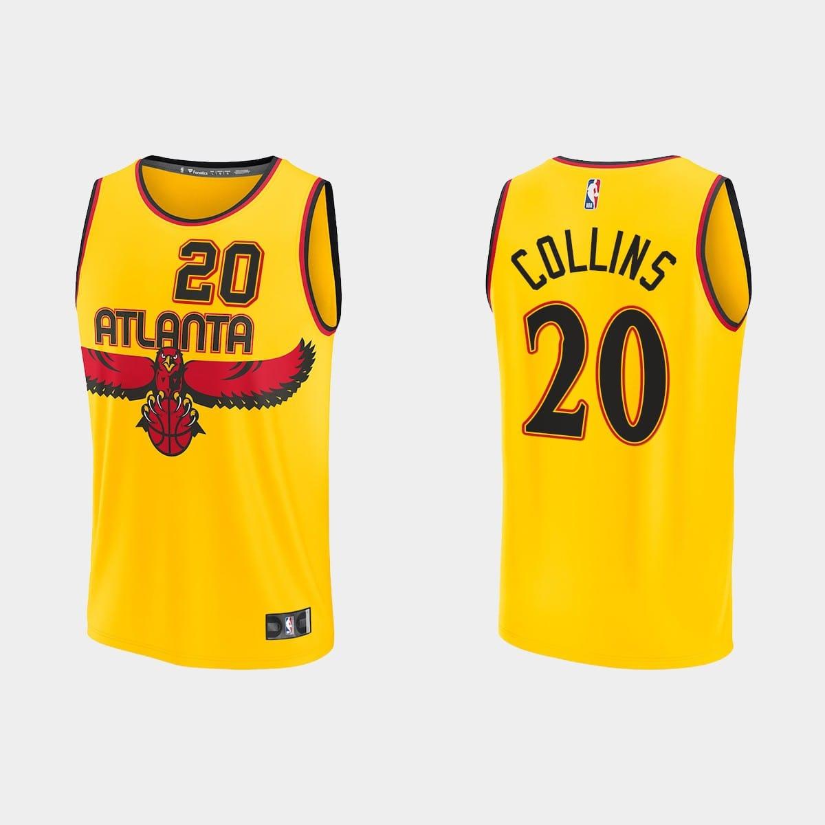 2021-22-Atlanta-Hawks-20-John-Collins-Replica-City-Gold-Jersey