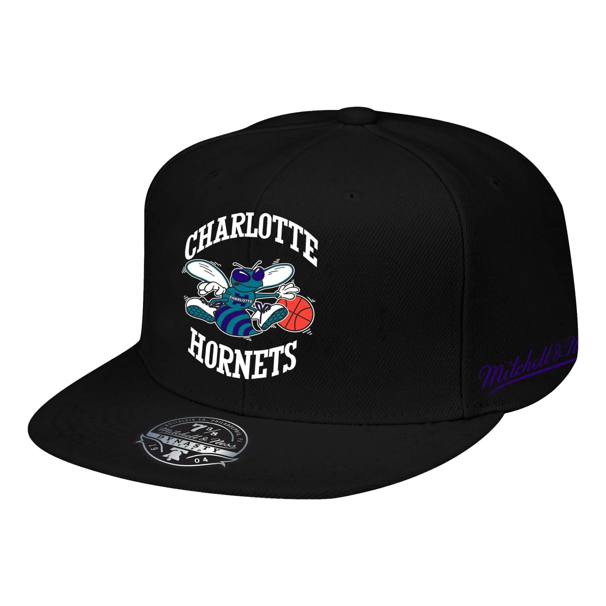 Бейсболка Mitchell & Ness Logo History Fitted HWC Charlotte Hornets Hat