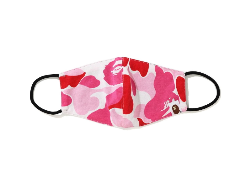 Маска BAPE Big ABC Camo Mask Pink