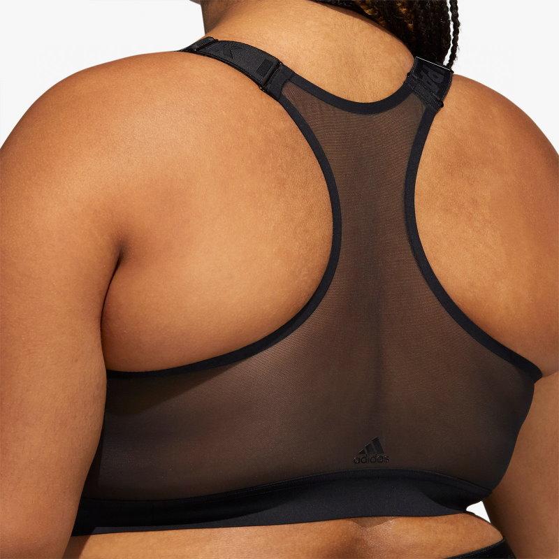 Спортивный топ adidas Ivy Park Medium Support Zip Bra (Plus Size) Black
