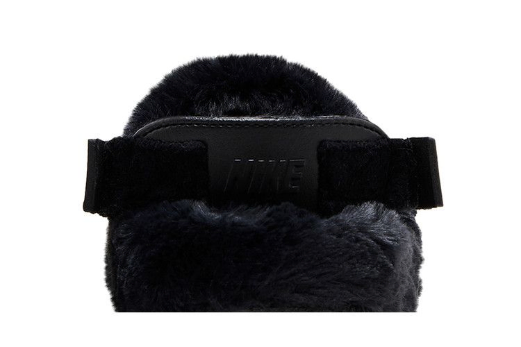Nike Wmns Calm Mule SE 'Triple Black Fur'