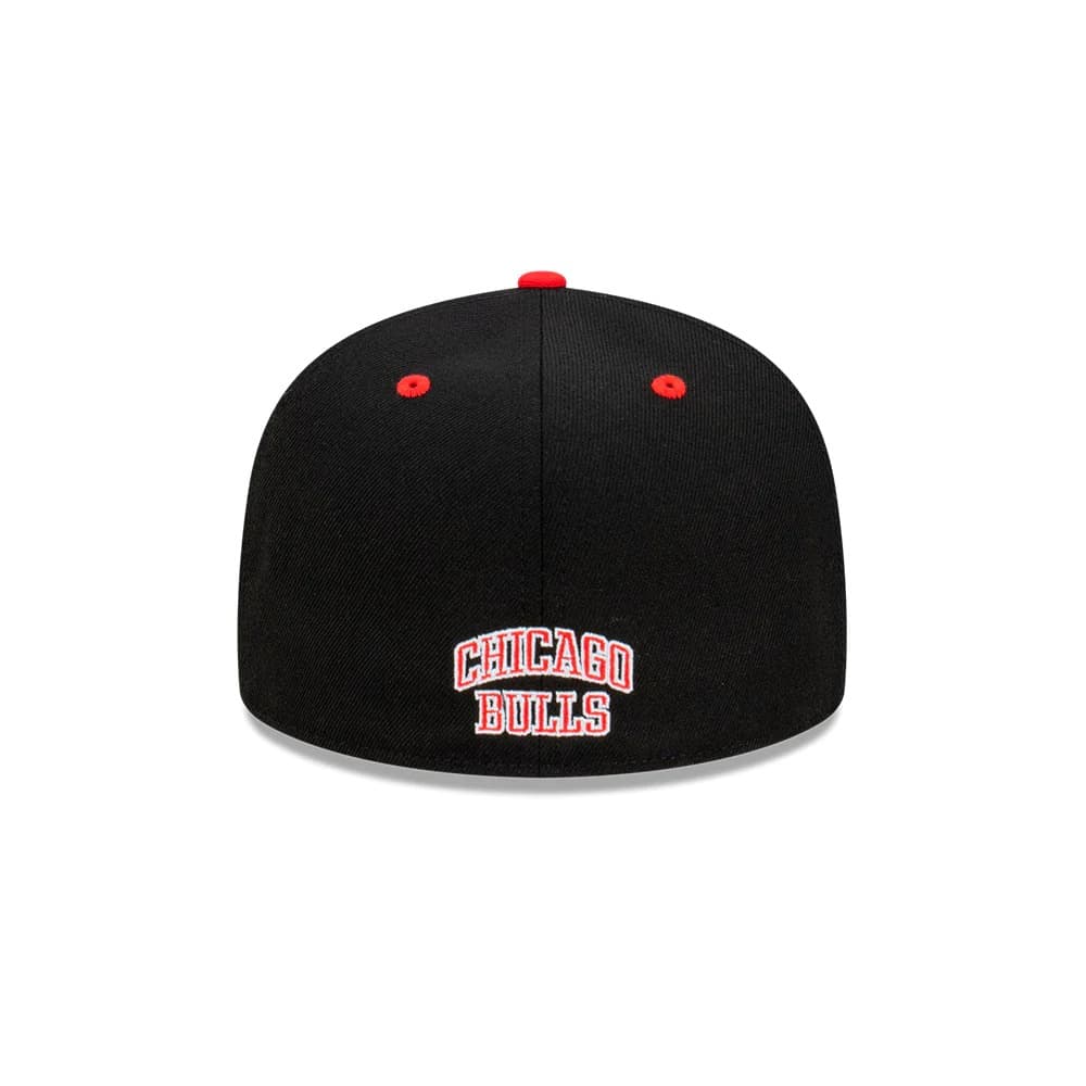 Бейсболка New Era Chicago Bulls Rear Script 59FIFTY NBA Fitted Hat