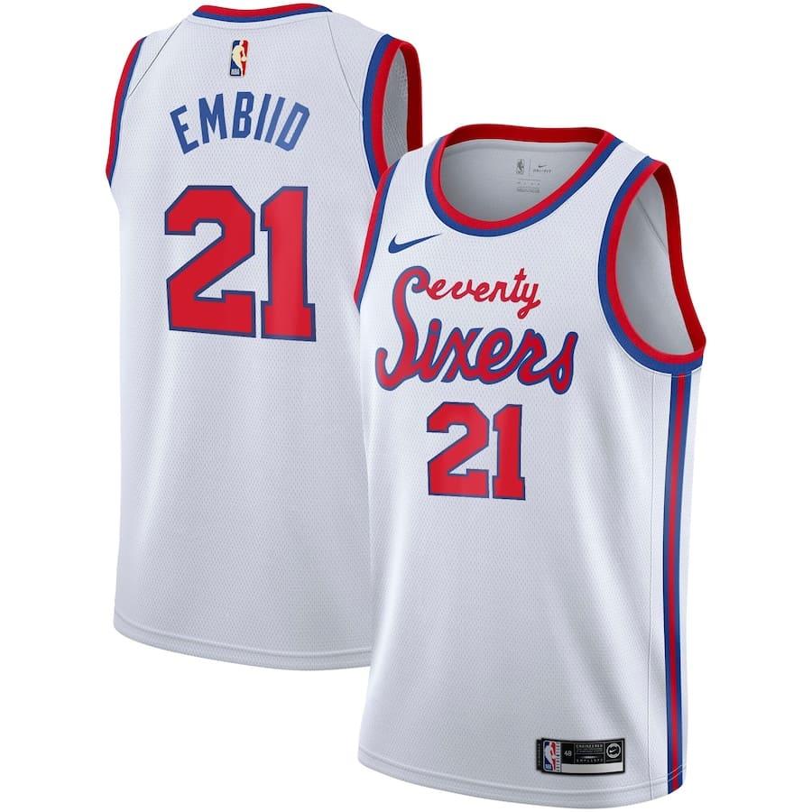 Баскетбольная джерси 2021-22 Philadelphia 76ers #21 Joel Embiid Classic Edition Swingman Jersey