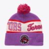 Mitchell-Ness-Purple-Toronto-Raptors-Hardwood-Classics-Block-Sweep-Cuffed-Knit-Hat-with-Pom-100x100