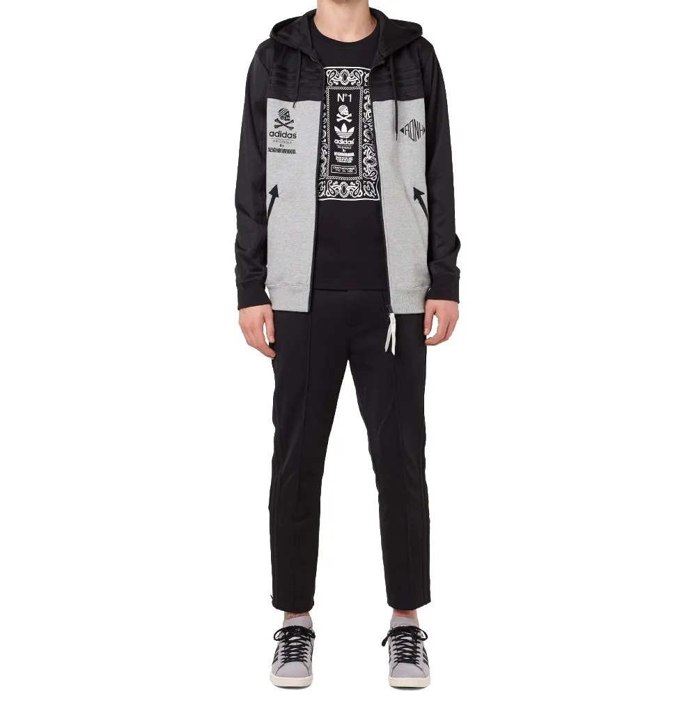 Худи adidas Neighborhood Zip Up Hoodie Black/Grey