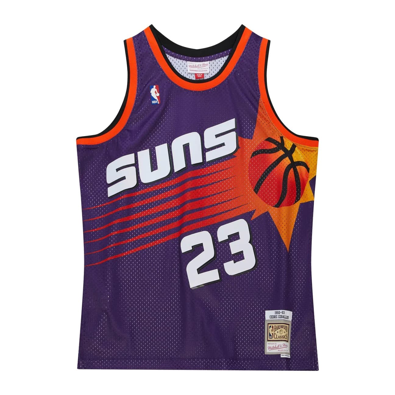 1992-93-Phoenix-Suns-Cedric-Ceballos-23-Swingman-Hardwood-Classics-Purple-Jersey-5