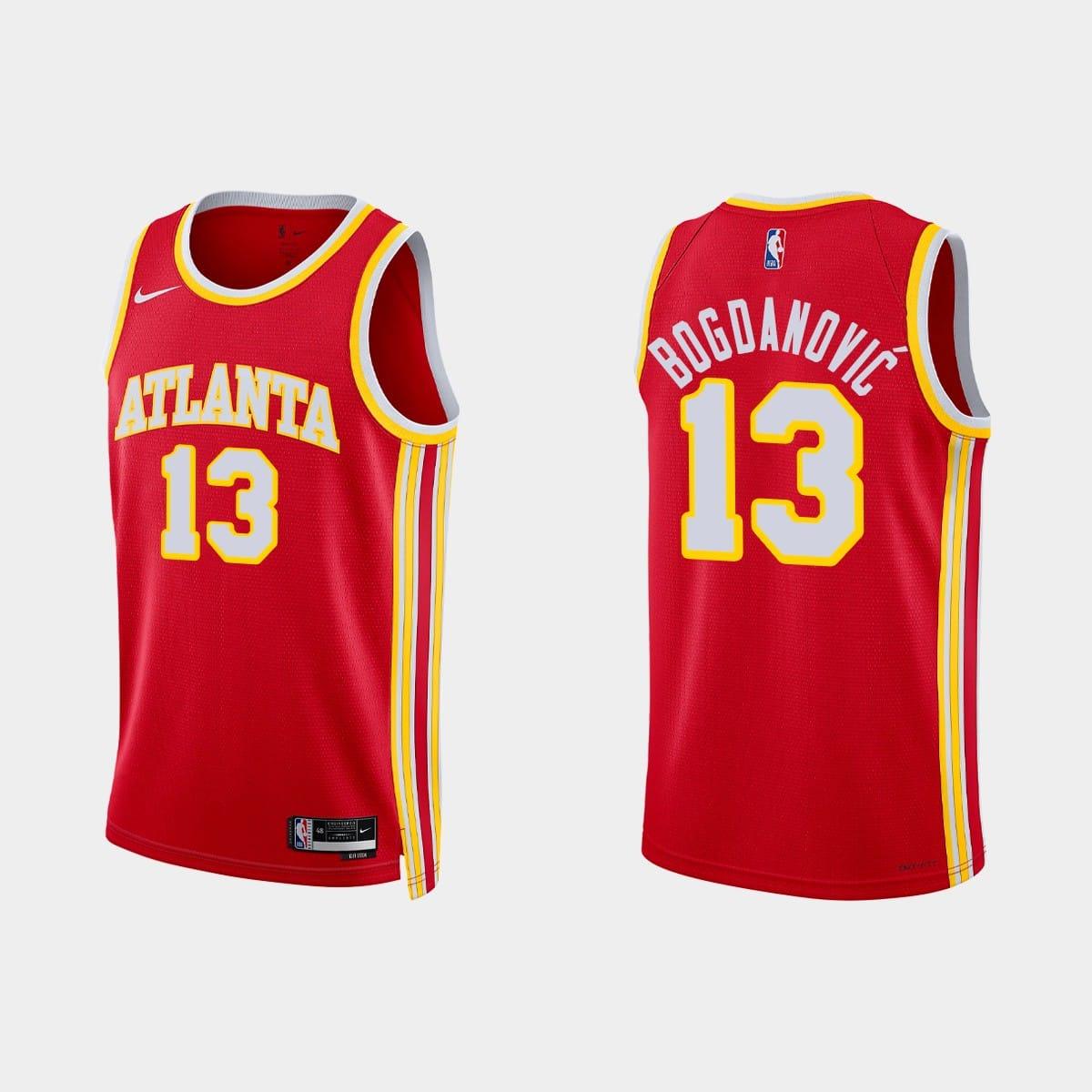 2022-23-Atlanta-Hawks-13-Bogdan-Bogdanovic-Icon-Edition-Red-Jersey