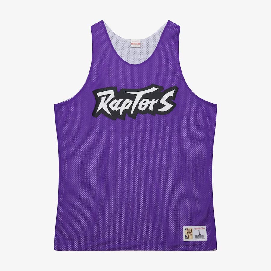 Майка Mitchell & Ness Purple Toronto Raptors Vintage Logo Mesh Practice Tank Top