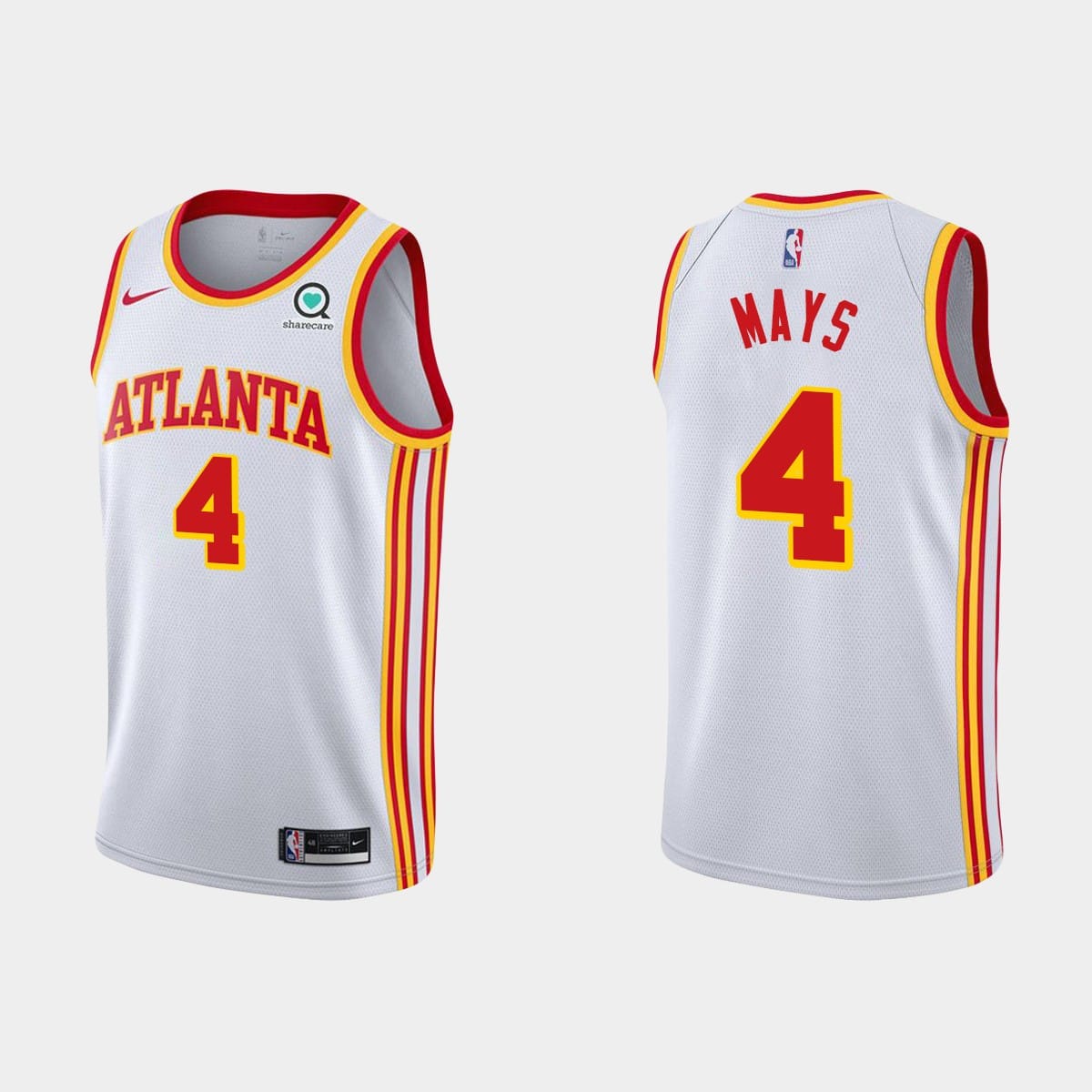 Баскетбольная джерси 2020-21 Atlanta Hawks #4 Skylar Mays White Association Jersey