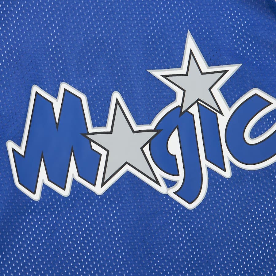 Майка Mitchell & Ness Blue Orlando Magic Vintage Logo Mesh Practice Tank Top