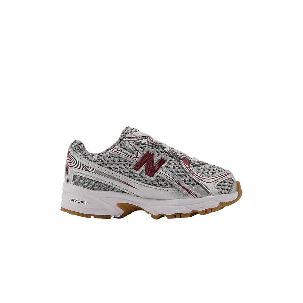 Кроссовки New Balance 740 Bungee Lace Toddler 'Silver Metallic Monarch Burgundy'