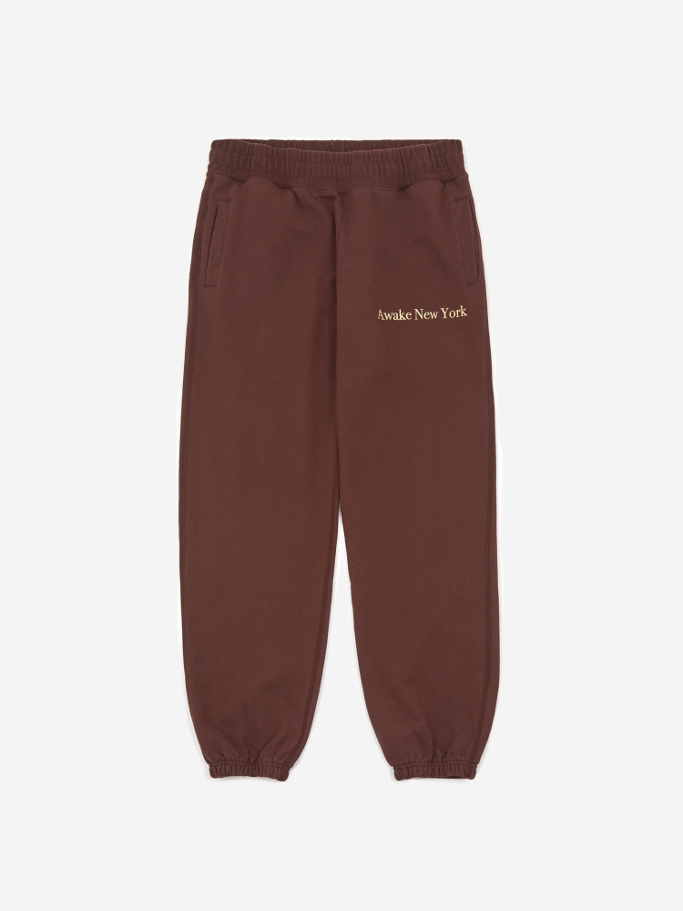 Спортивные штаны Awake Classic Outline Logo Paneled Embroidered Sweatpant Brown