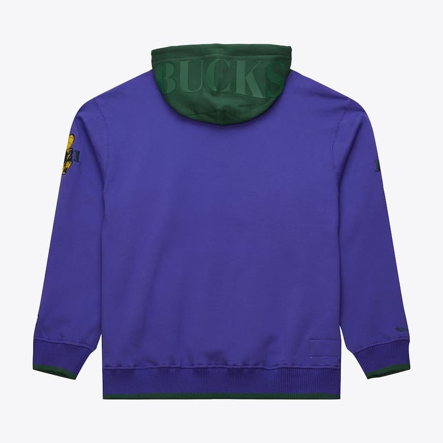 Худи Mitchell & Ness Purple Milwaukee Bucks Team OG 3.0 Vintage Fleece Pullover Hoodie