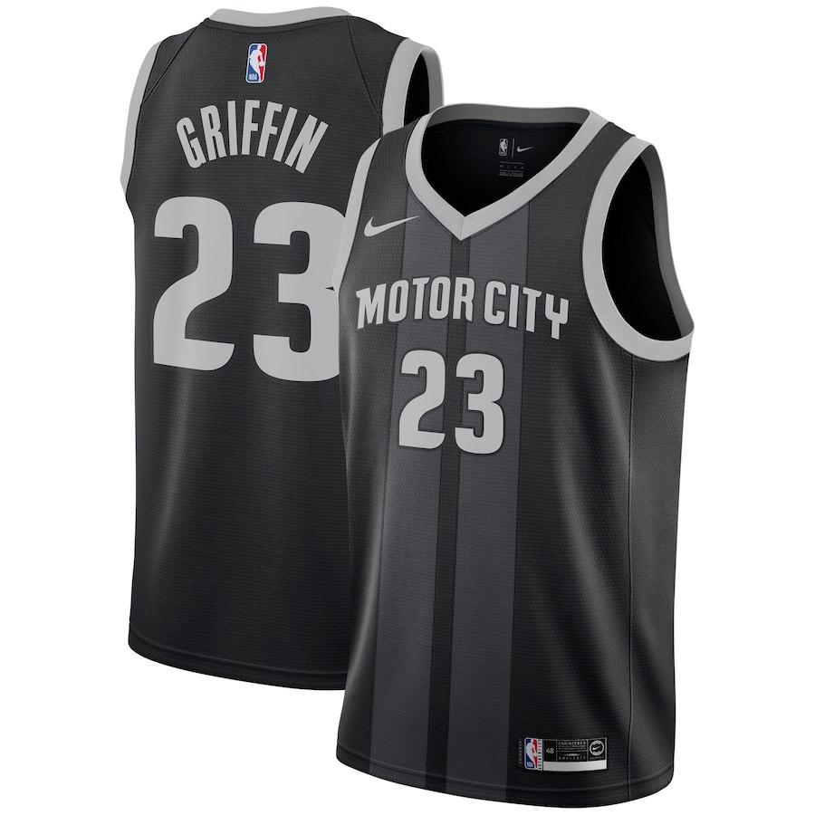 Баскетбольная джерси 2018-19 Blake Griffin Pistons #23 City Edition Black