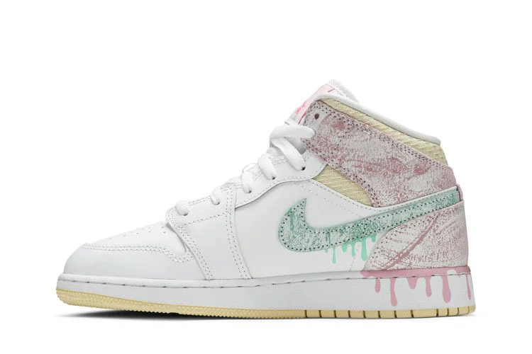 Кроссовки Air Jordan 1 Mid SE GS 'Ice Cream'
