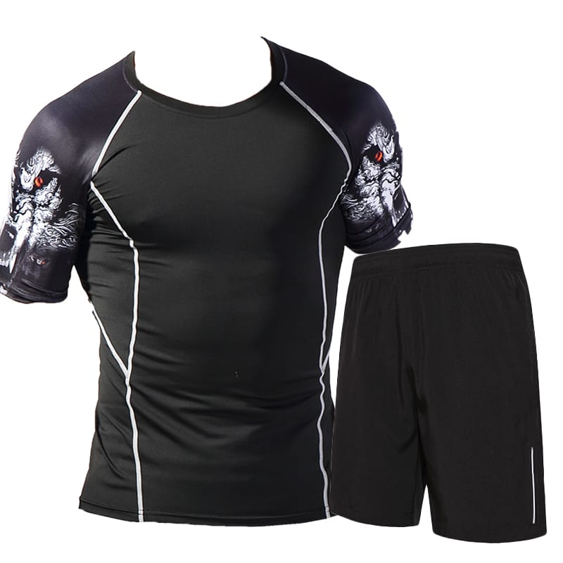 Компрессионный комплект Daiong Wolf T-Shirt Shorts Set