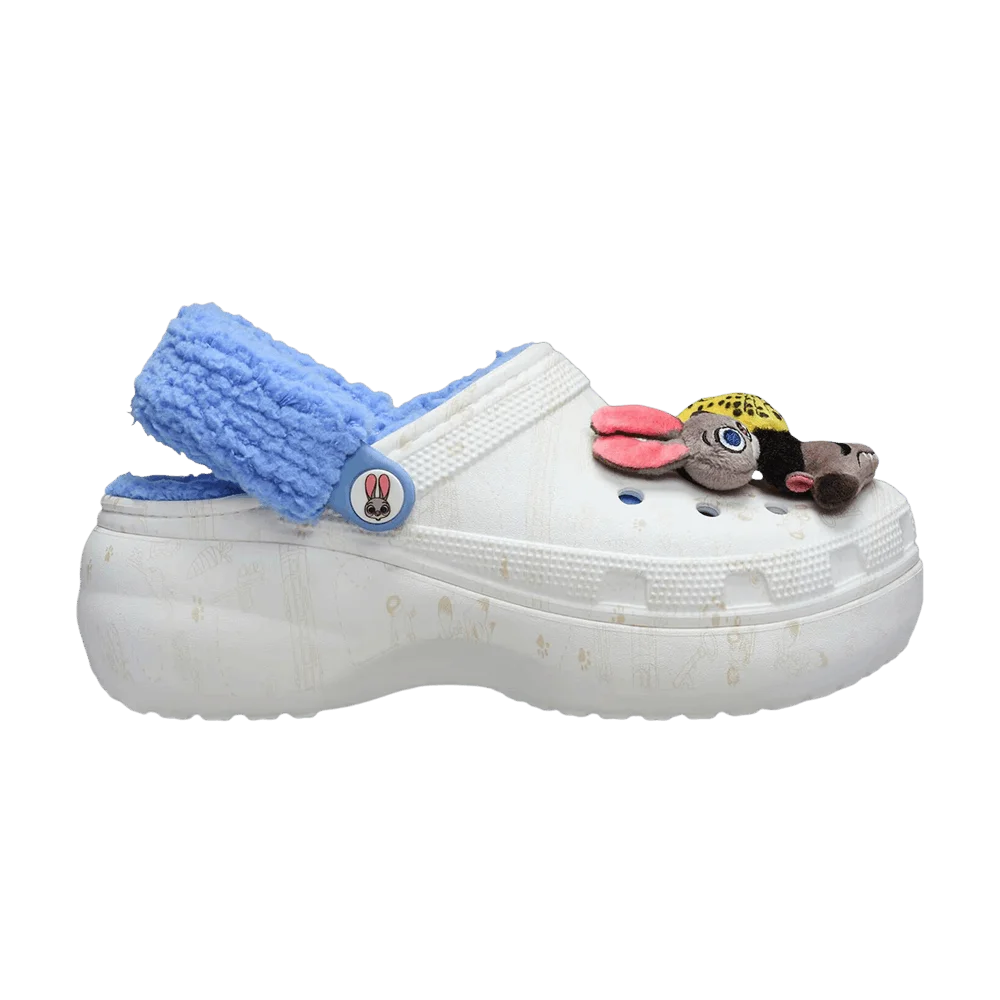 Кроссовки Disney Zoo Topia 2 x Crocs Wmns Classic Platform Clog 'White Blue'