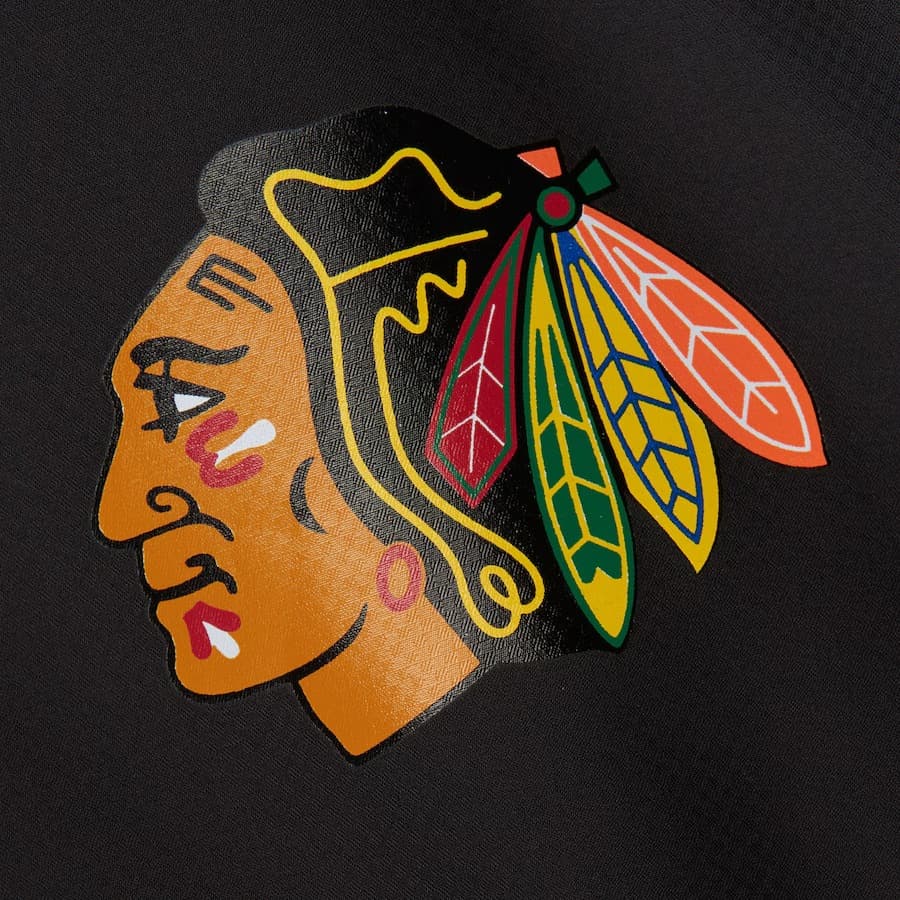 Куртка на пуговицах Mitchell & Ness Black Chicago Blackhawks Full-Snap Coaches Jacket