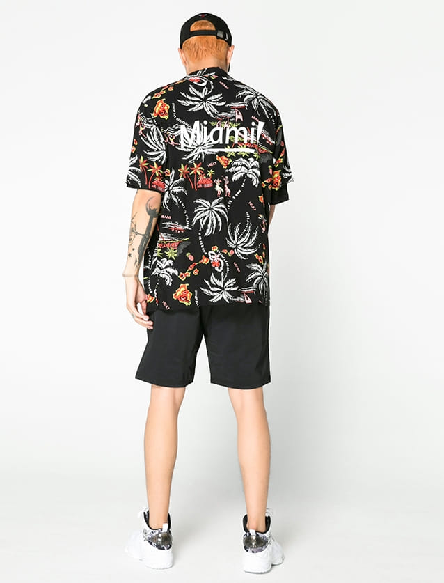 Рубашка 2018 NBA Miami Heat Black Palm Shirt
