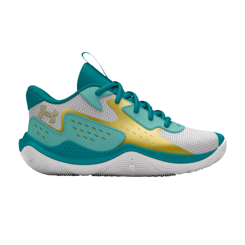 Кроссовки Under Armour Jet '23 PS 'Circuit Teal Metallic Gold'