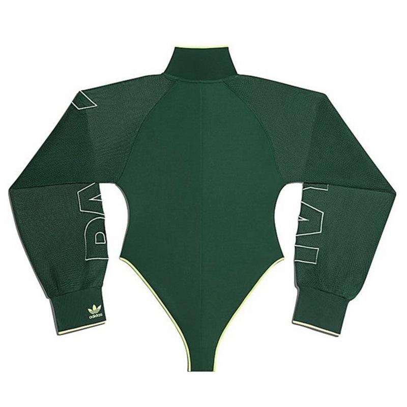 Боди adidas Ivy Park Mesh Sleeve Bodysuit (Plus Size) Dark Green