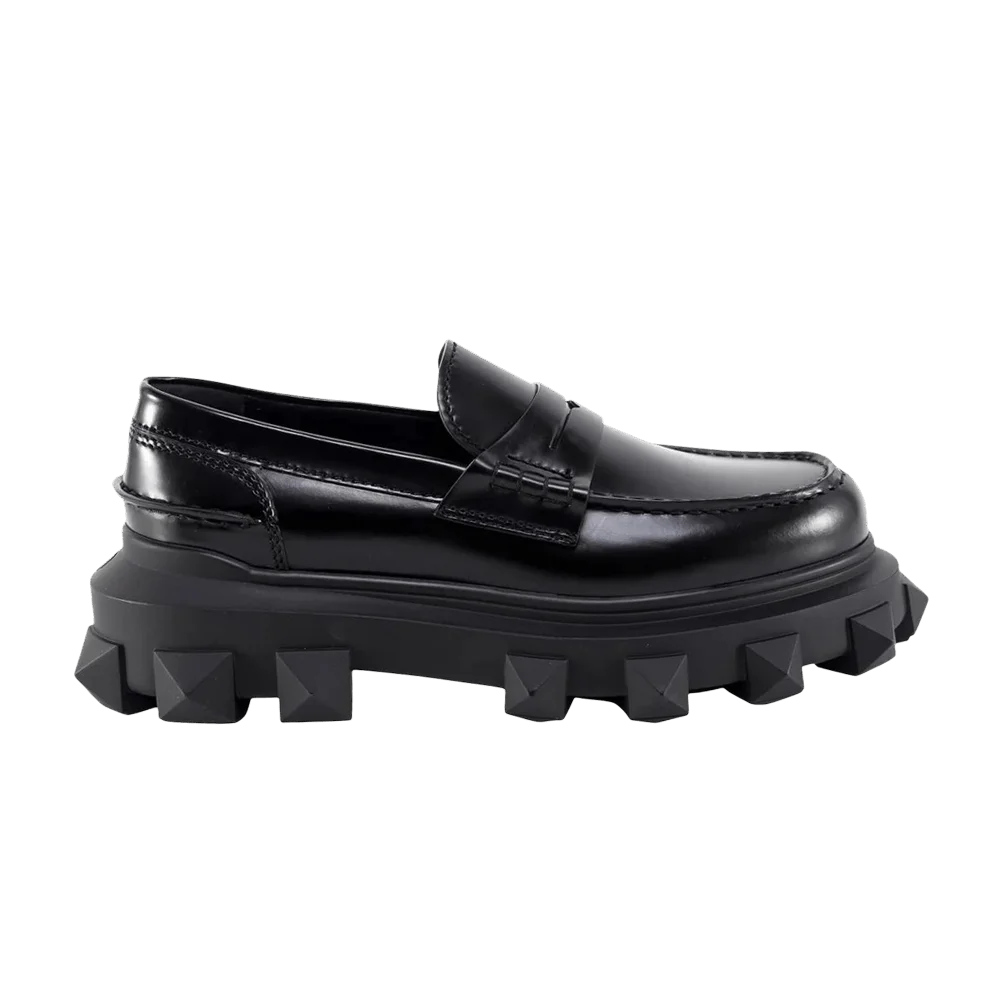 Кроссовки Valentino Trackstud Loafer 'Black'