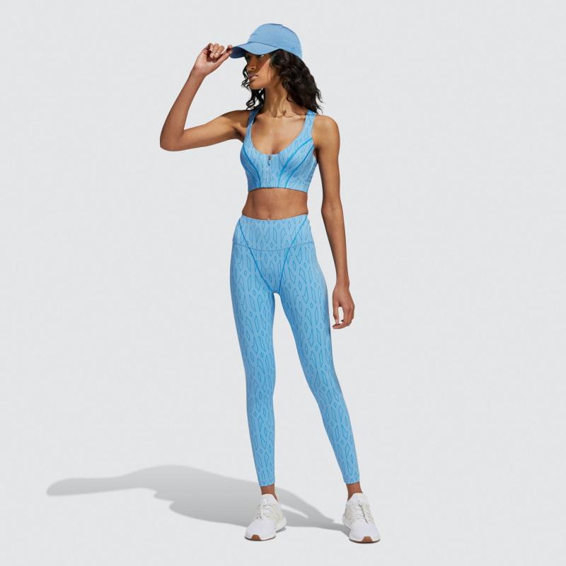 Тайтсы adidas Ivy Park Mesh Monogram Tights Light Blue/Bright Blue